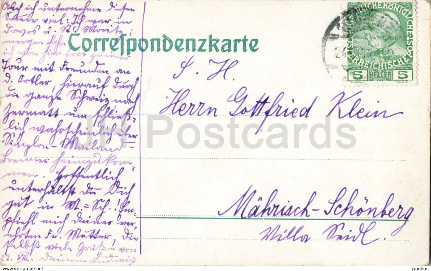 Zimber Spitze 2645 m bei Bludenz - Vorarlberg - Mountain Peak - Alps - old postcard - Austria - used