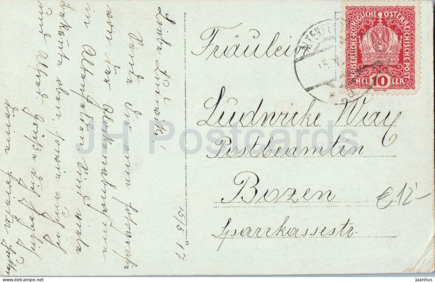 Altenfelden Kirchenglocken mit Kindern - Church bells children - Pastor - priest - old postcard - 1917 - Austria - used