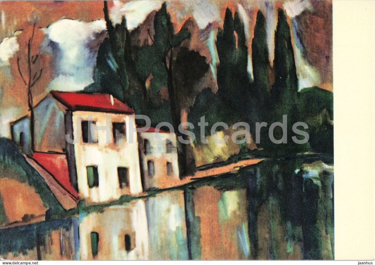 painting by Maurice de Vlaminck - Landscape - French art - 760 - Italy - unused - JH Postcards