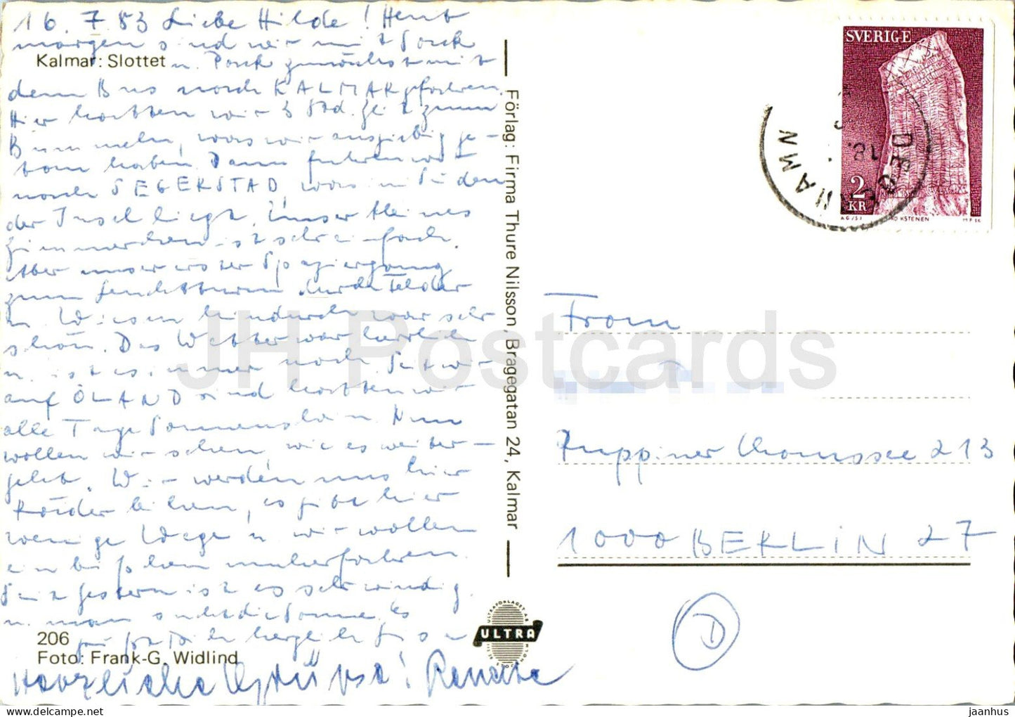 Kalmar Slottet - château - 206 - 1983 - Suède - d'occasion 