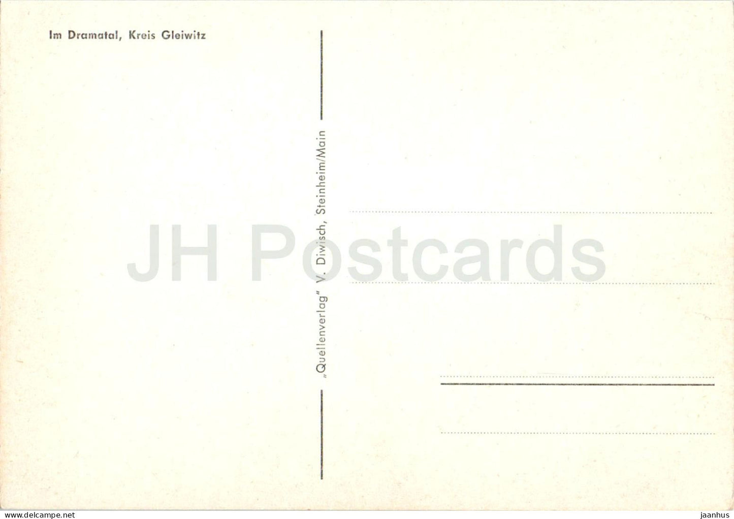 Im Dramatal - Kreis Gleiwitz - Drama Valley - horse - Gliwice - Schlesien - Silesia - old postcard - Poland - unused