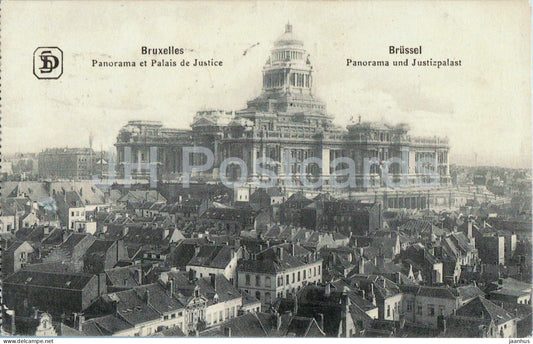 Bruxelles - Brussels - Panorama et Palais de Justice - Feldpost - old postcard - 1915 - Belgium - used - JH Postcards