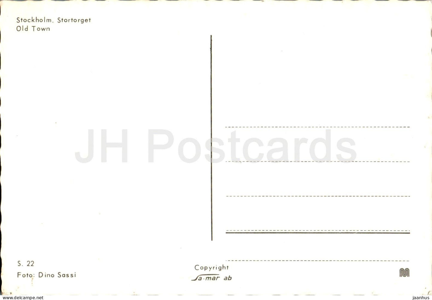 Stockholm - Stortorget - Old Town - 22 - Sweden - unused