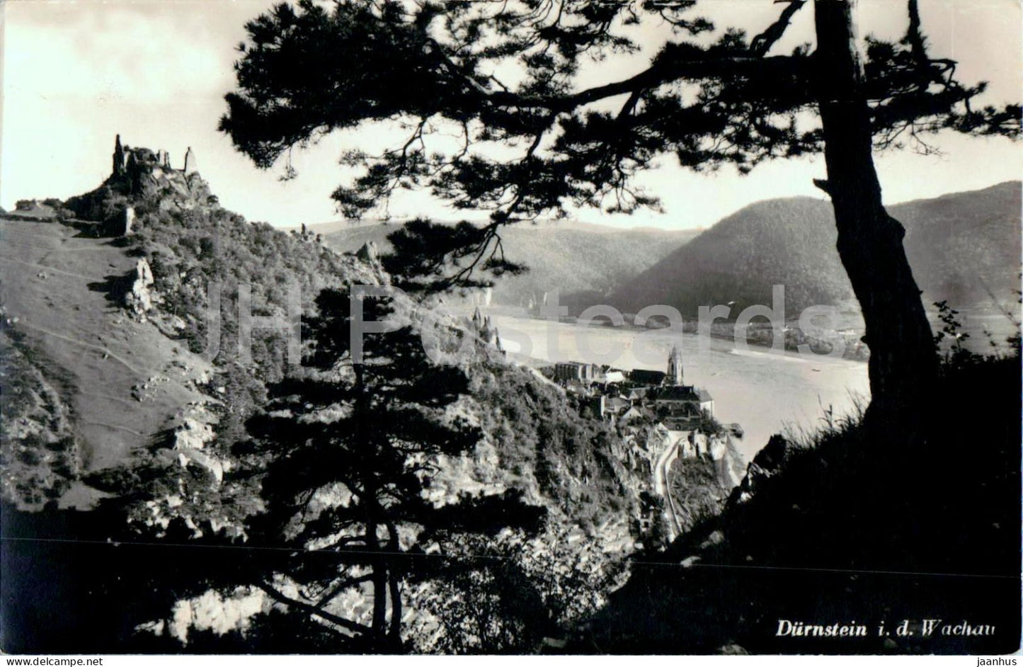 Durnstein in der Wachau - town view - old postcard - 1955 - Austria - unused - JH Postcards