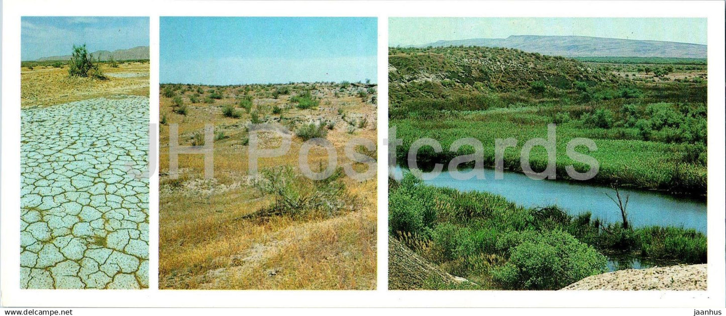 Tigrovaya Balka Nature Reserve - Different landscapes - desert - steppe - 1983 - Tajikistan USSR - unused - JH Postcards