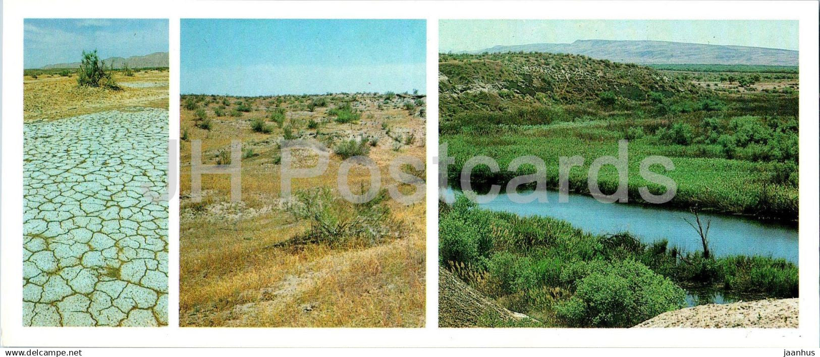 Tigrovaya Balka Nature Reserve - Different landscapes - desert - steppe - 1983 - Tajikistan USSR - unused - JH Postcards