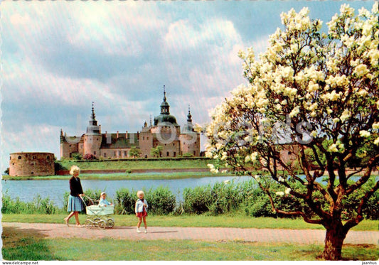 Kalmar Slott - castle - children - baby carriage - 217 - Sweden - unused - JH Postcards