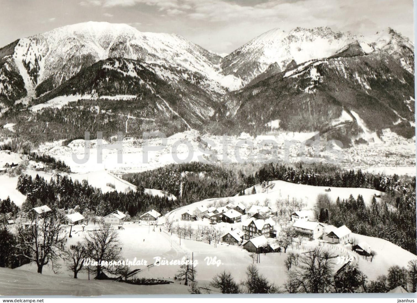 Wintersportplatz Burserberg - Vlbg. - Vorarlberg - winter village - 3769 - old postcard - Austria - unused - JH Postcards
