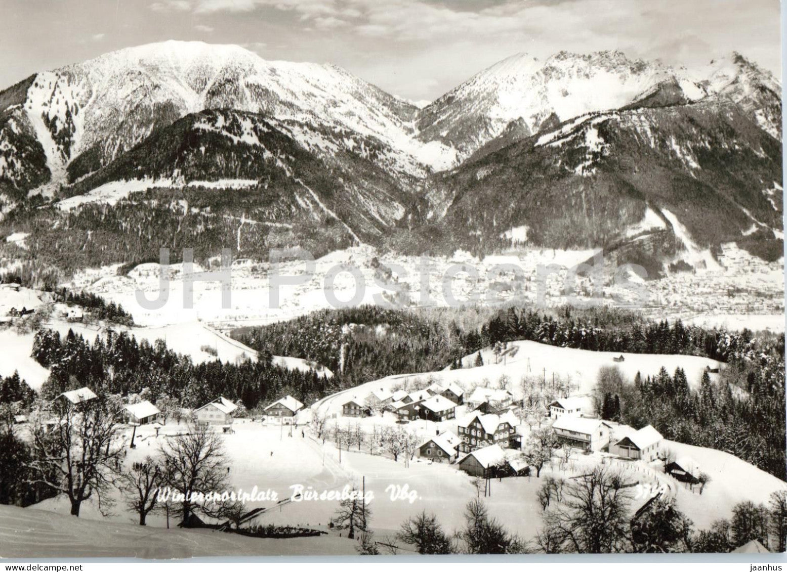 Wintersportplatz Burserberg - Vlbg. - Vorarlberg - winter village - 3769 - old postcard - Austria - unused - JH Postcards
