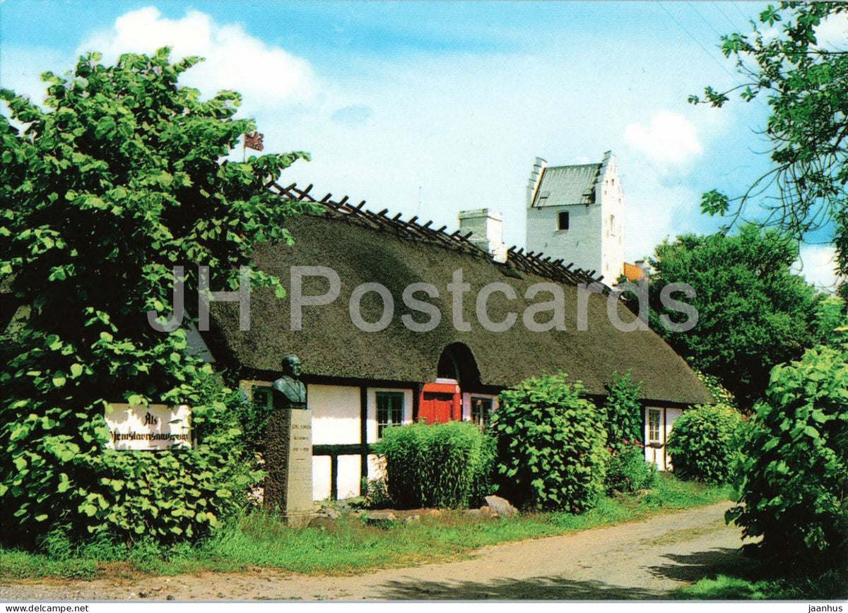 Als Hjemstavnsmuseum - thatched half timbered farmhouse - museum - 1980s - Denmark - unused - JH Postcards
