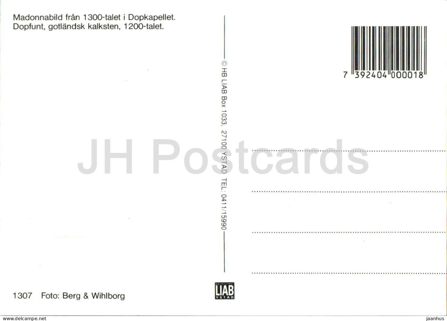 Lund - Domkyrkan - Madonnabild - Madonna - Dopfunt - cathédrale - multiview - 1307 - Suède - inutilisé 