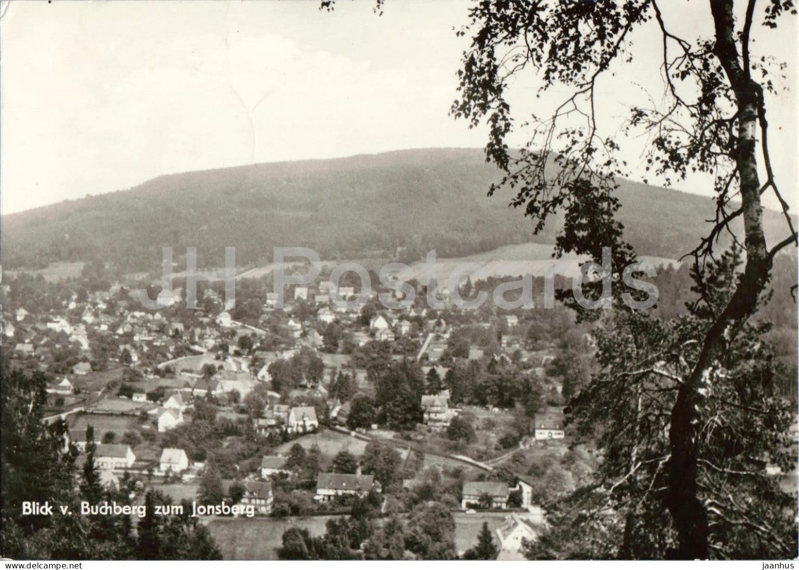 Kurort Jonsdorf - Blick v. Buchberg zum Jonsberg - village - 1979 - Germany DDR - used - JH Postcards