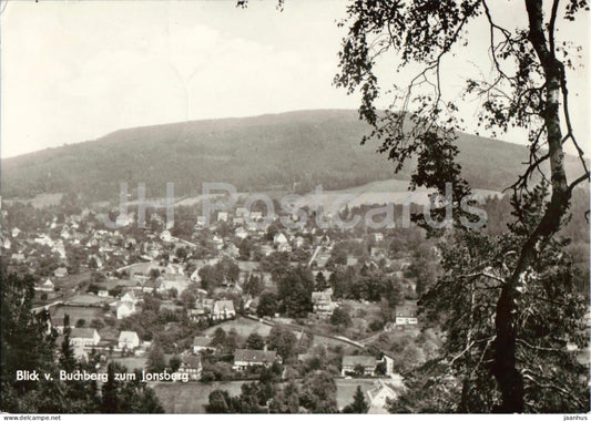 Kurort Jonsdorf - Blick v. Buchberg zum Jonsberg - village - 1979 - Germany DDR - used - JH Postcards