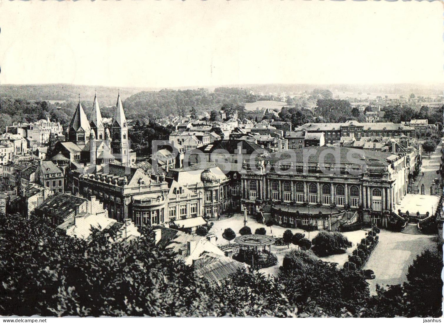 Spa - Eglise Casino et Kursaal - city view - church - casino - no 14 - 1950s - old postcard - Belgium - used - JH Postcards