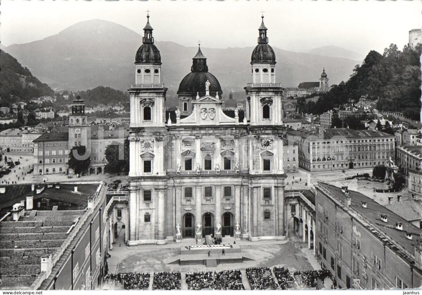 Salzburg - Der Dom und das Jedermann Festspiel - cathedral - old postcard - 443 - Austria - unused - JH Postcards