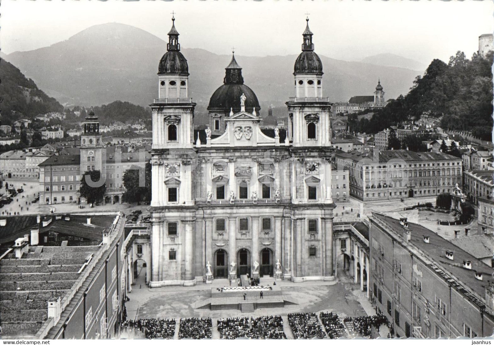 Salzburg - Der Dom und das Jedermann Festspiel - cathedral - old postcard - 443 - Austria - unused - JH Postcards