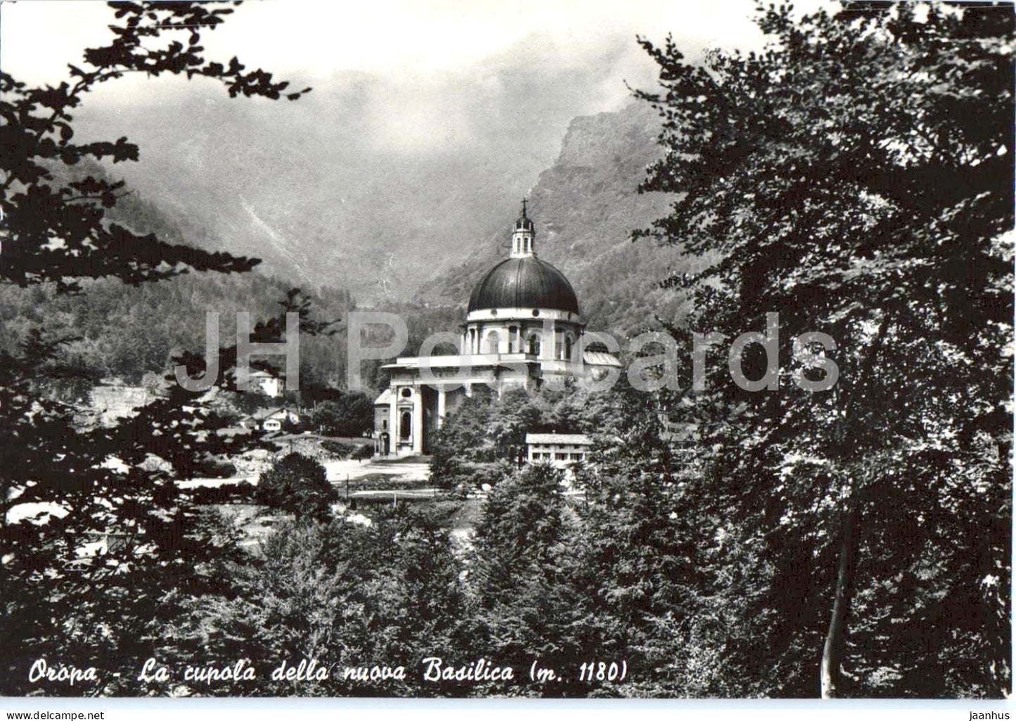 Oropa - La cupola della nuova Basilica m.1180 - Dome of the New Basilica - 2057 - old postcard - 1958 - Italy - used - JH Postcards