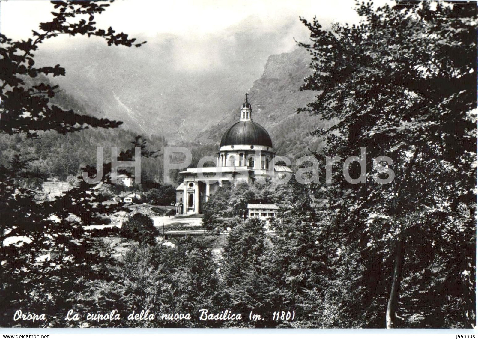 Oropa - La cupola della nuova Basilica m.1180 - Dome of the New Basilica - 2057 - old postcard - 1958 - Italy - used - JH Postcards