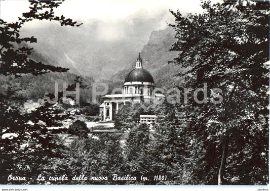 Oropa - La cupola della nuova Basilica m.1180 - Dome of the New Basilica - 2057 - old postcard - 1958 - Italy - used - JH Postcards