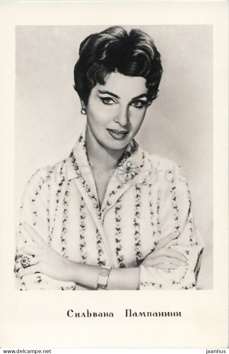 Silvana Pampanini - Italian actress portrait - A - 06605 - cinema - 1960s - Russia - USSR - unused - JH Postcards