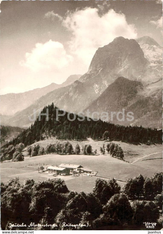 Deutsche Alpenstrasse - Reiteralpe - mountains - 2303 - old postcard - Germany - unused - JH Postcards