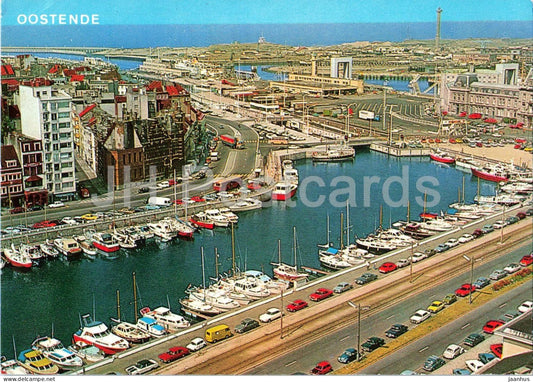 Oostende - Luchtfoto - Yachthaven - Aerial view - marina - harbour - boats - 1978 - Belgium - used - JH Postcards