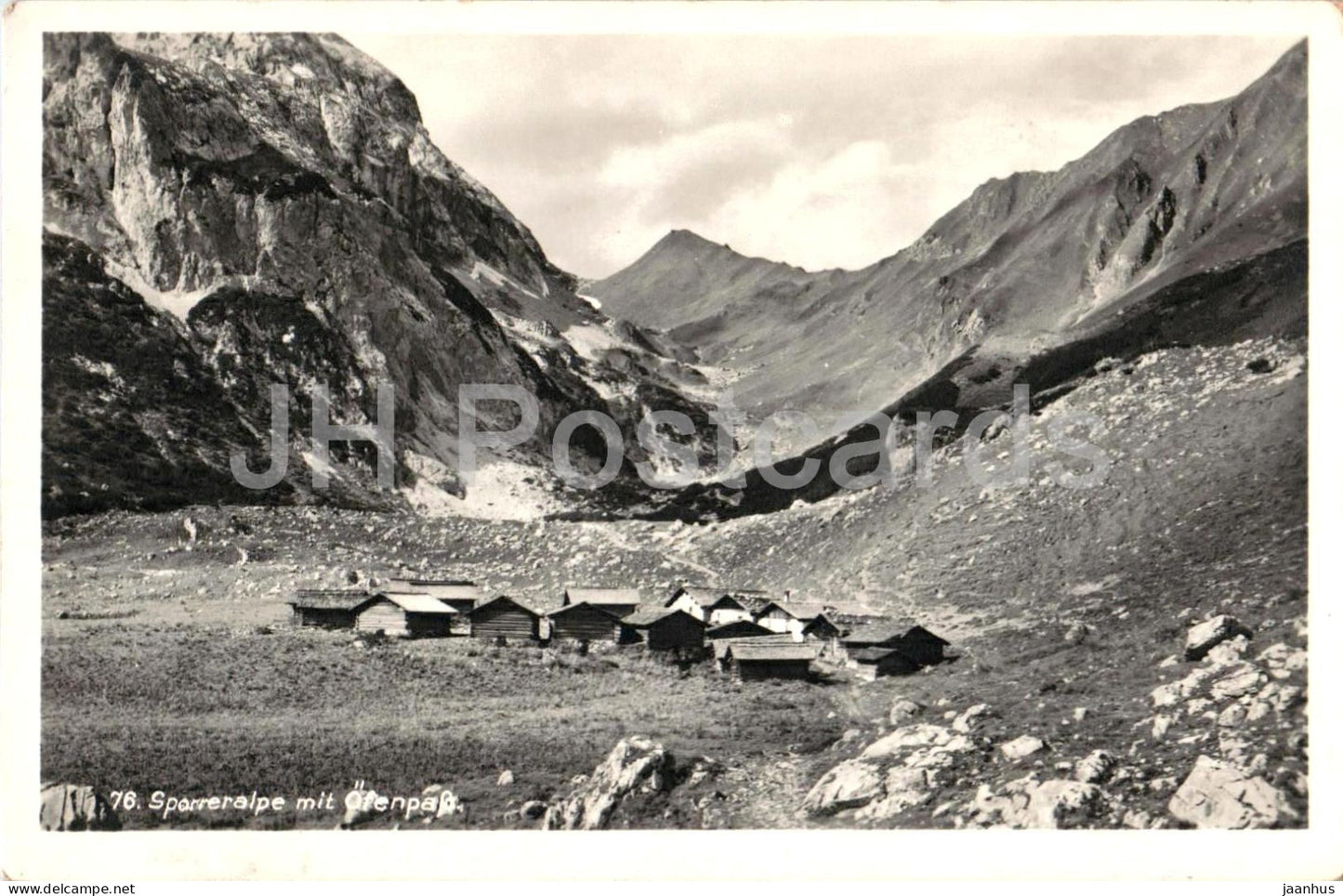 Sporreralpe mit Ofenpass - Mountains - Alps - 76 - old postcard - 1926 - Austria - used - JH Postcards