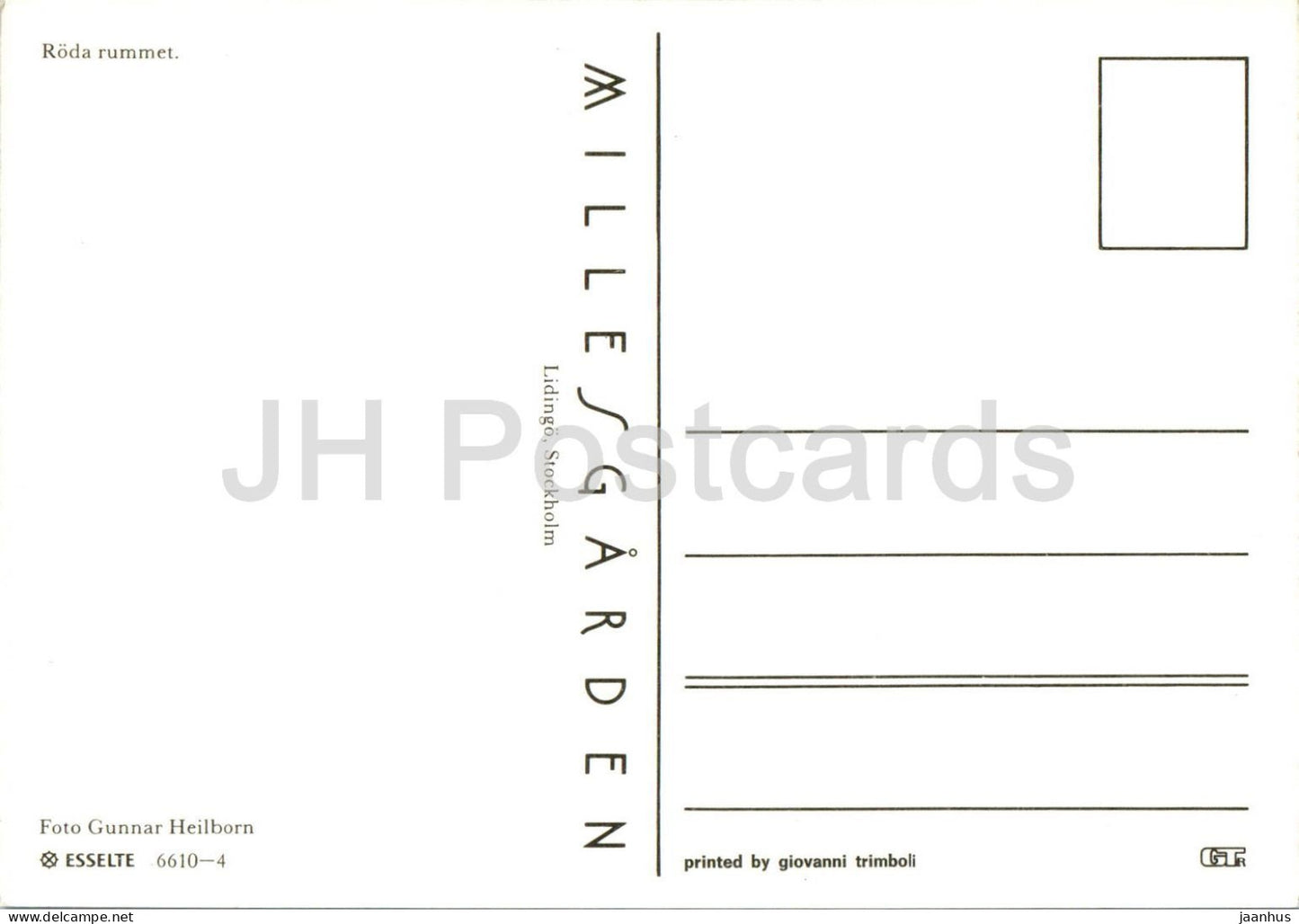 Lidingo - Millesgarden - Roda Rummet - museum - Sweden - unused