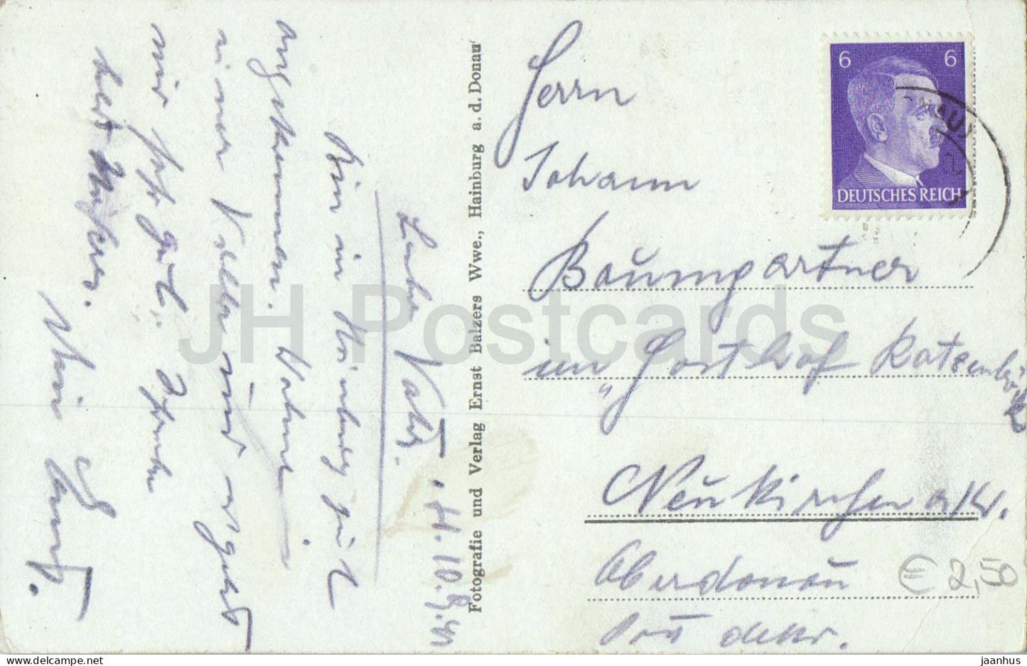 Hainburg a Donau - vue de la ville - 265 - carte postale ancienne - 1941 - Autriche - utilisée 