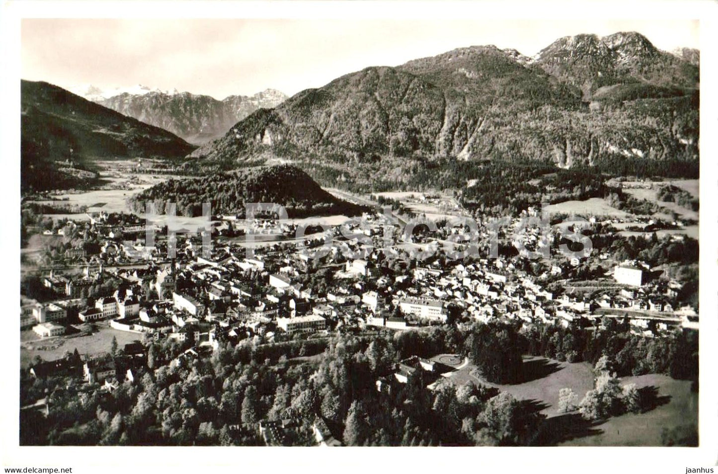 Bad Ischl mit Dachstein u. Katrin - mountains - town - No. 6 - old postcard - 1936 - Austria - unused - JH Postcards