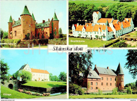 Skanska Slott - Trolleholm - Bosjokloster - Ellinge - Ortofta - castle - multiview - 3467 - Sweden - unused - JH Postcards