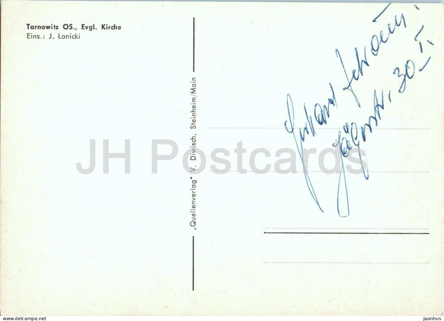 Tarnowitz OS. - Tarnowskie Gory - Evgl Kirche - Kirche - Schlesien - Schlesien - alte Postkarte - Polen - gebraucht 