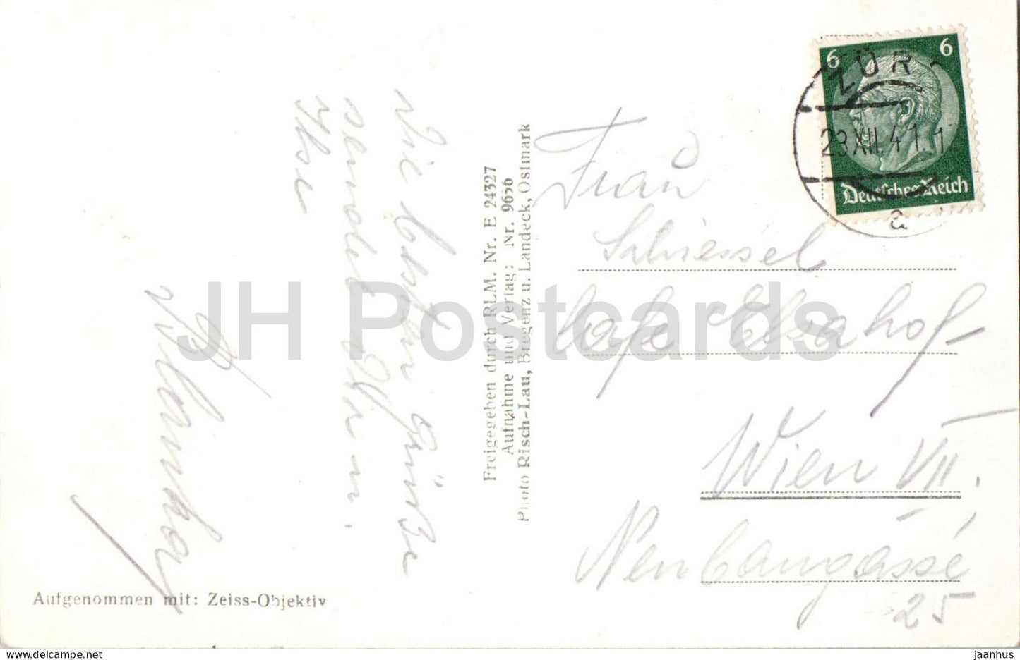 Zurs a. A. 1720 m - Nr. 9656 - old postcard - 1941 - Austria - used
