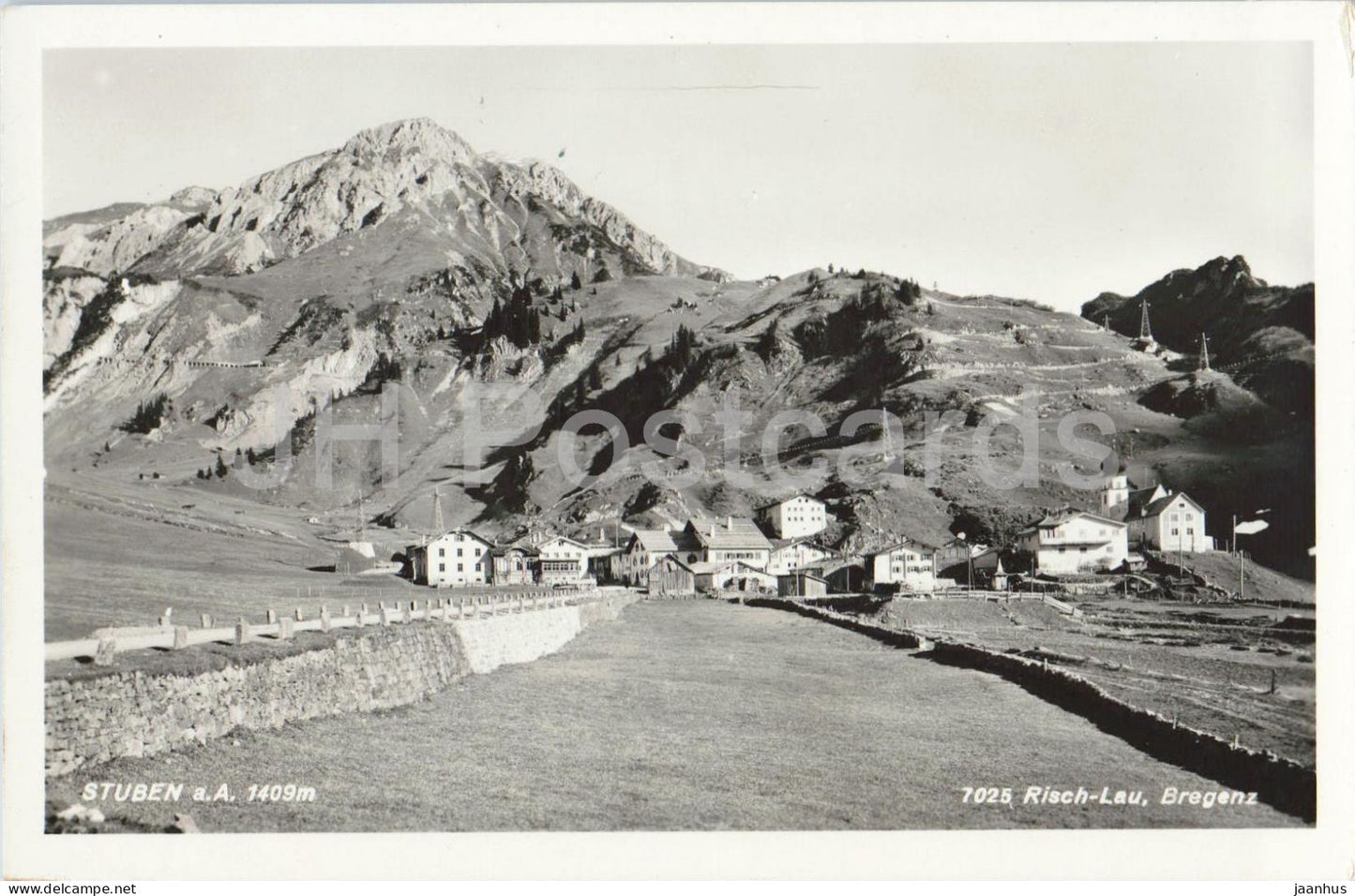 Stuben am Arlberg - Panorama with mountains - Nr. 7025 - old postcard - Austria - unused - JH Postcards