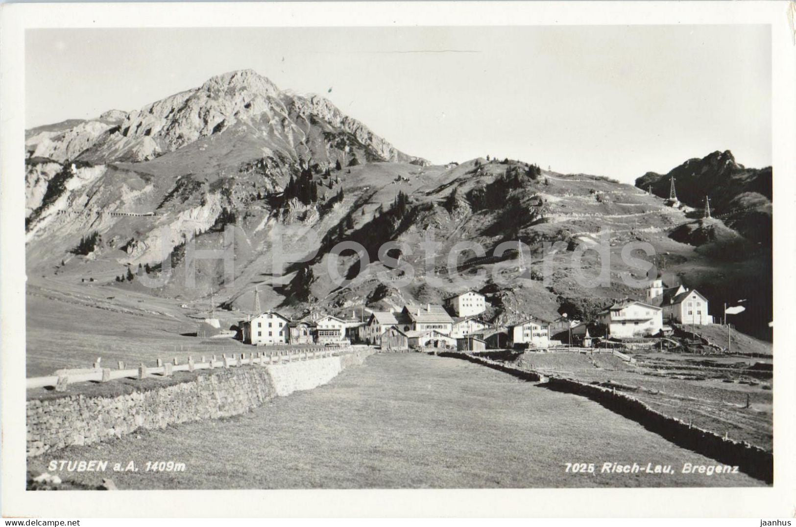 Stuben am Arlberg - Panorama with mountains - Nr. 7025 - old postcard - Austria - unused - JH Postcards