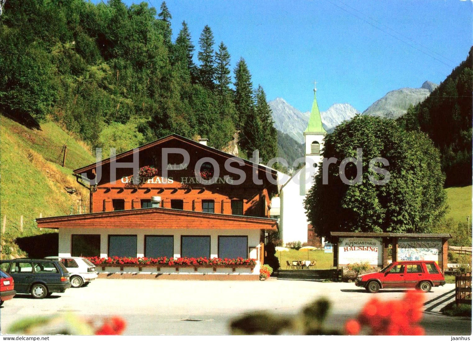 Alpengasthof Hausling - Zillergrund bei Mayrhofen - alpine guesthouse - car - mountains - 446 - 1996 - Austria - used - JH Postcards