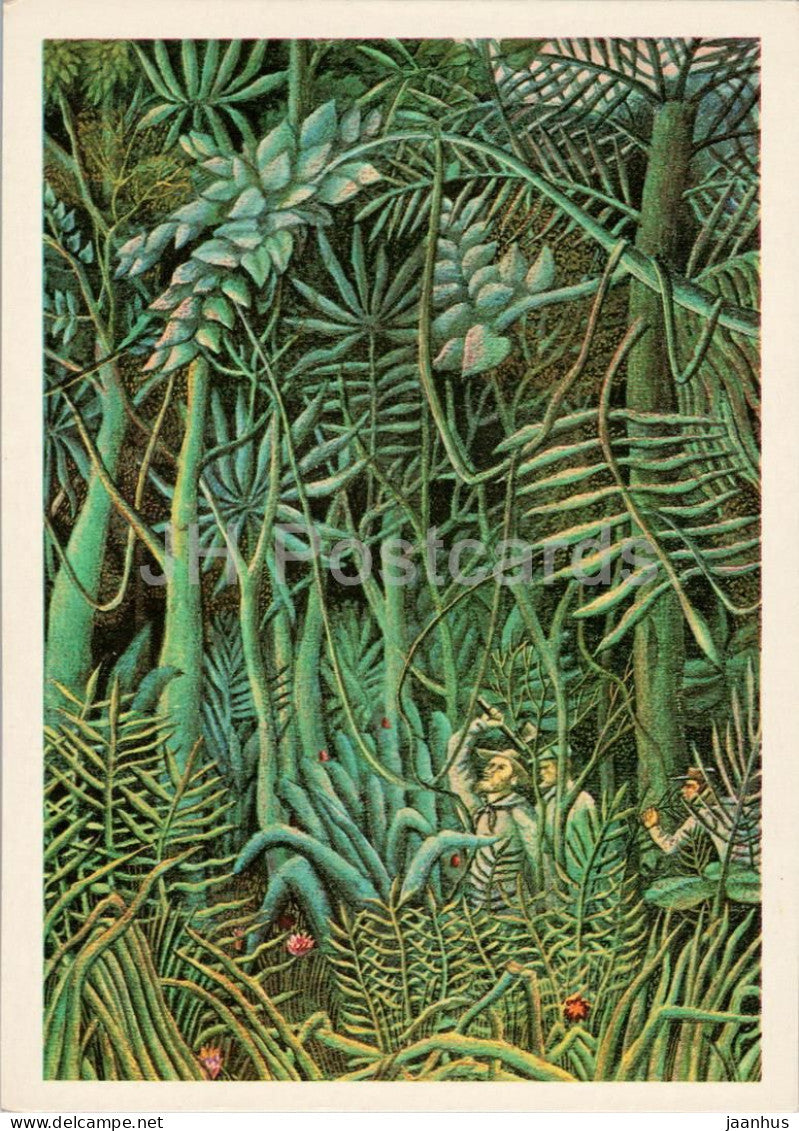 The Mysterious Island - jungle - Books of Jules Verne - 1980 - Russia USSR - unused - JH Postcards