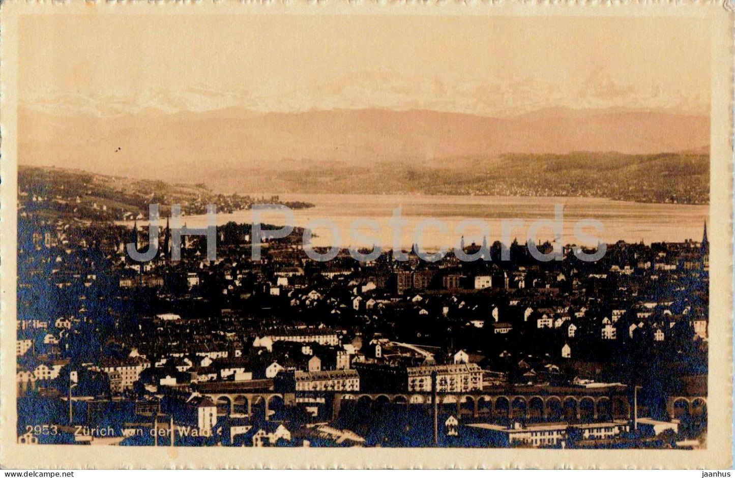 Zurich von der Waid - 2953 - old postcard - 1911 - Switzerland - used - JH Postcards