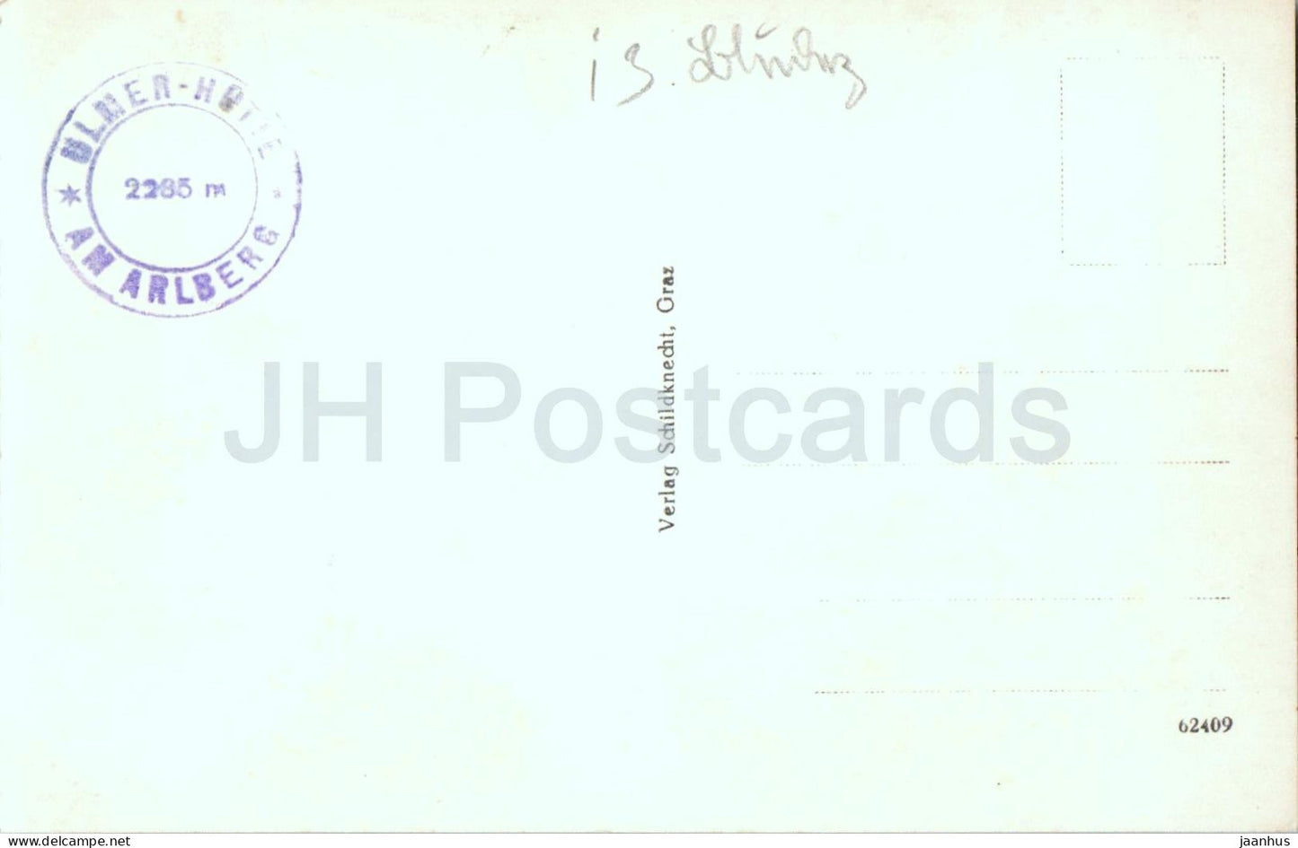 Ulmerhutte 2280 m g. Patteriol - Ulmer Hut - Alps - ski - snow - Nr. 1063 - old postcard - Austria - unused