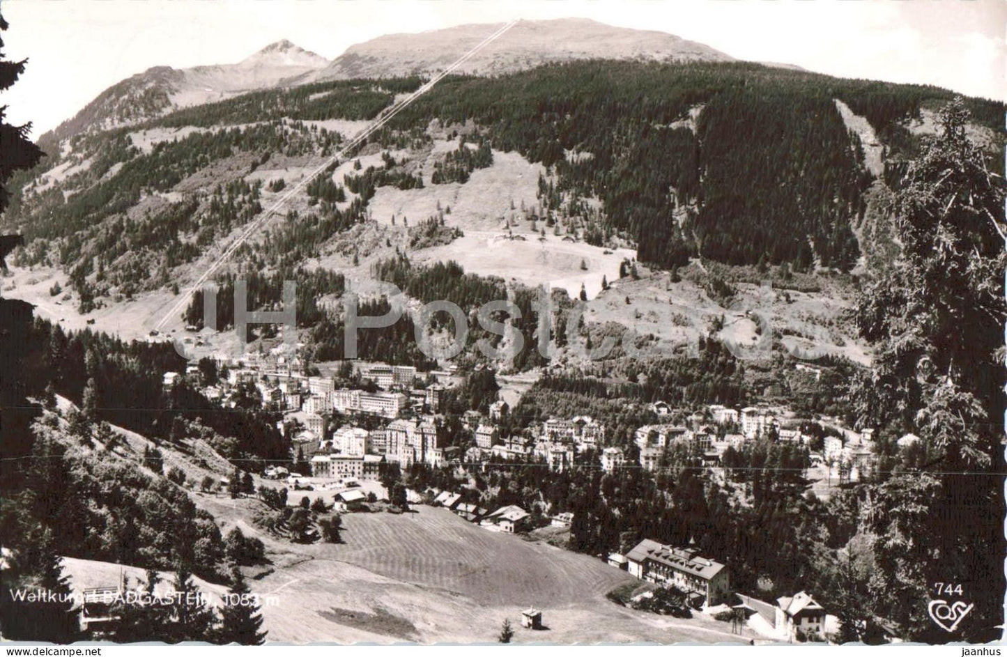 Weltkurort Badgastein - Bad Gastein - spa town - thermal bath - mountains - panorama - 744 - 1974 - Austria - used - JH Postcards