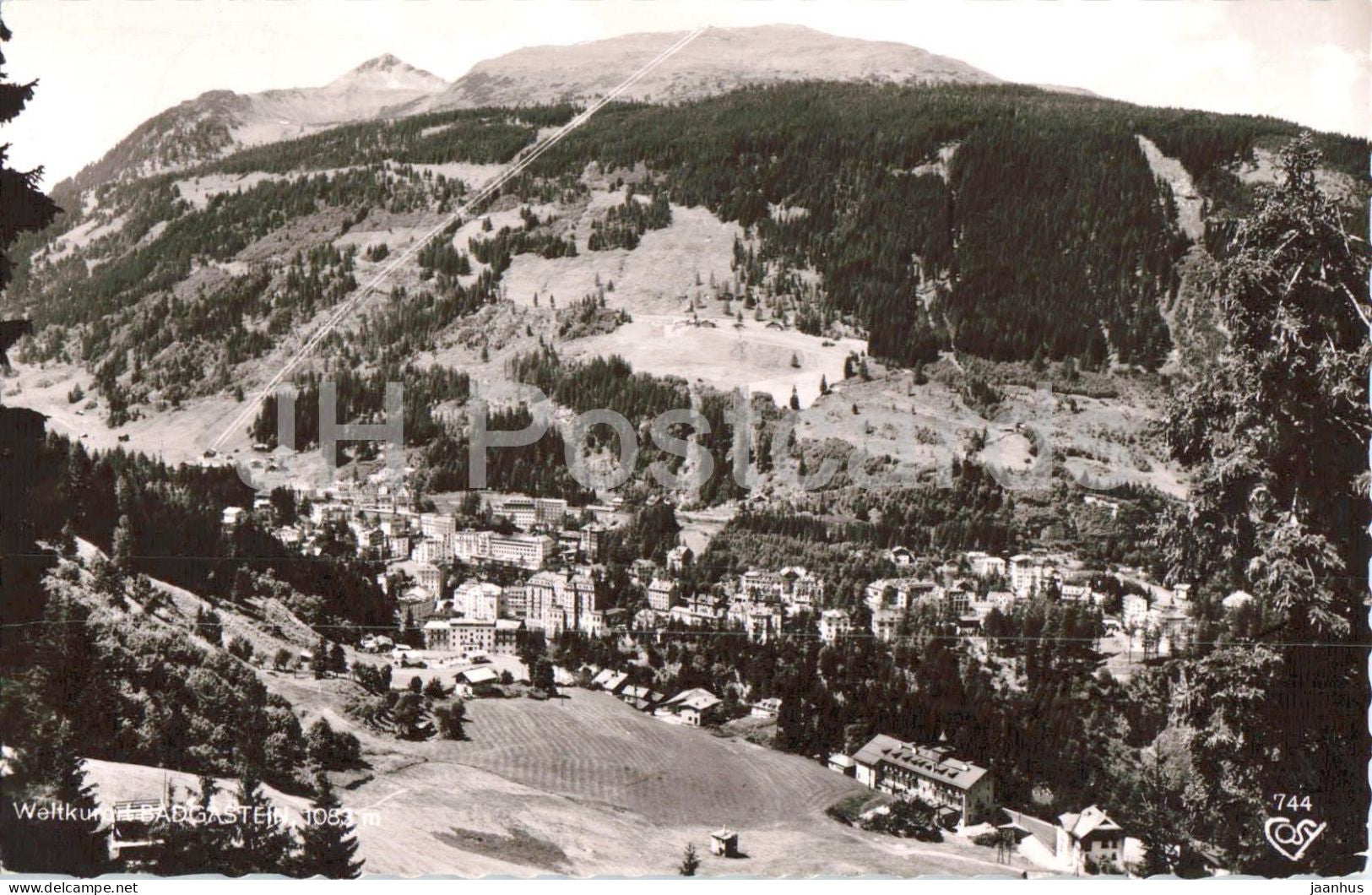 Weltkurort Badgastein - Bad Gastein - spa town - thermal bath - mountains - panorama - 744 - 1974 - Austria - used - JH Postcards