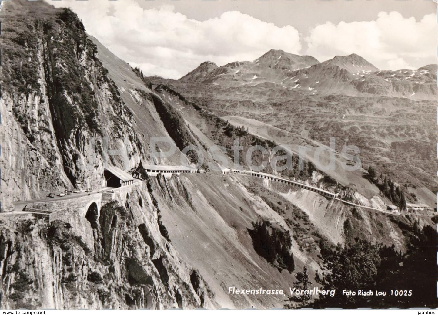 Flexenstrasse - Vorarlberg - mountain road - alpine pass road - 10025 - old postcard - Austria - unused - JH Postcards