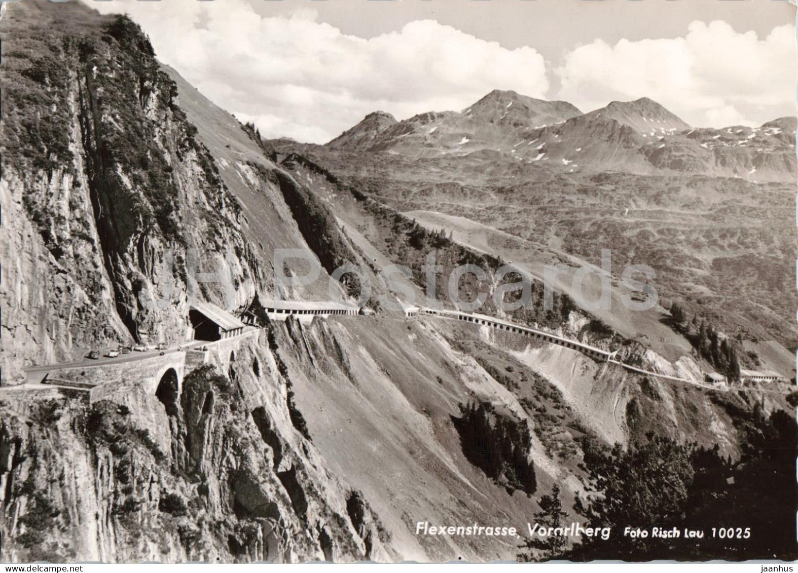 Flexenstrasse - Vorarlberg - mountain road - alpine pass road - 10025 - old postcard - Austria - unused - JH Postcards