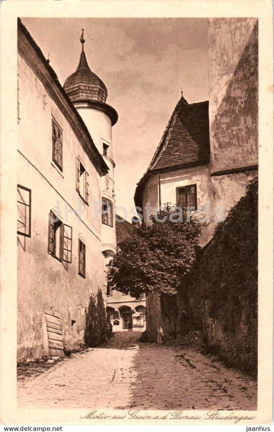 Grein a. d. Donau - Strudengau - Schlosshof Greinburg - castle courtyard - 354 - old postcard - 1923 - Austria - unused - JH Postcards