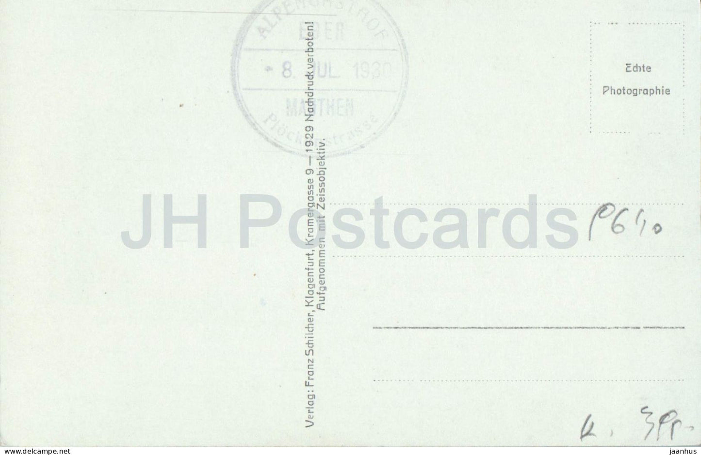 Wolayersee mit Valentintorl - Wolajersee - Lake - Snow Mountains - 1050 - old postcard - 1930s - Austria - unused