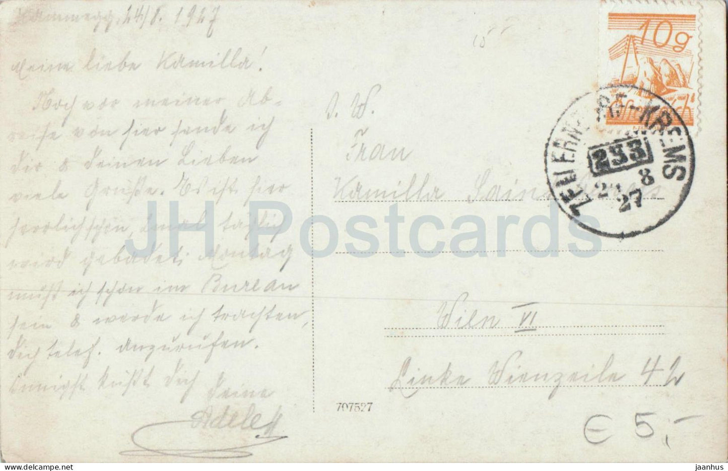 Gars Thunau a. Kamp - vue aérienne - paysage - carte postale ancienne - 1927 - Autriche - non utilisée 