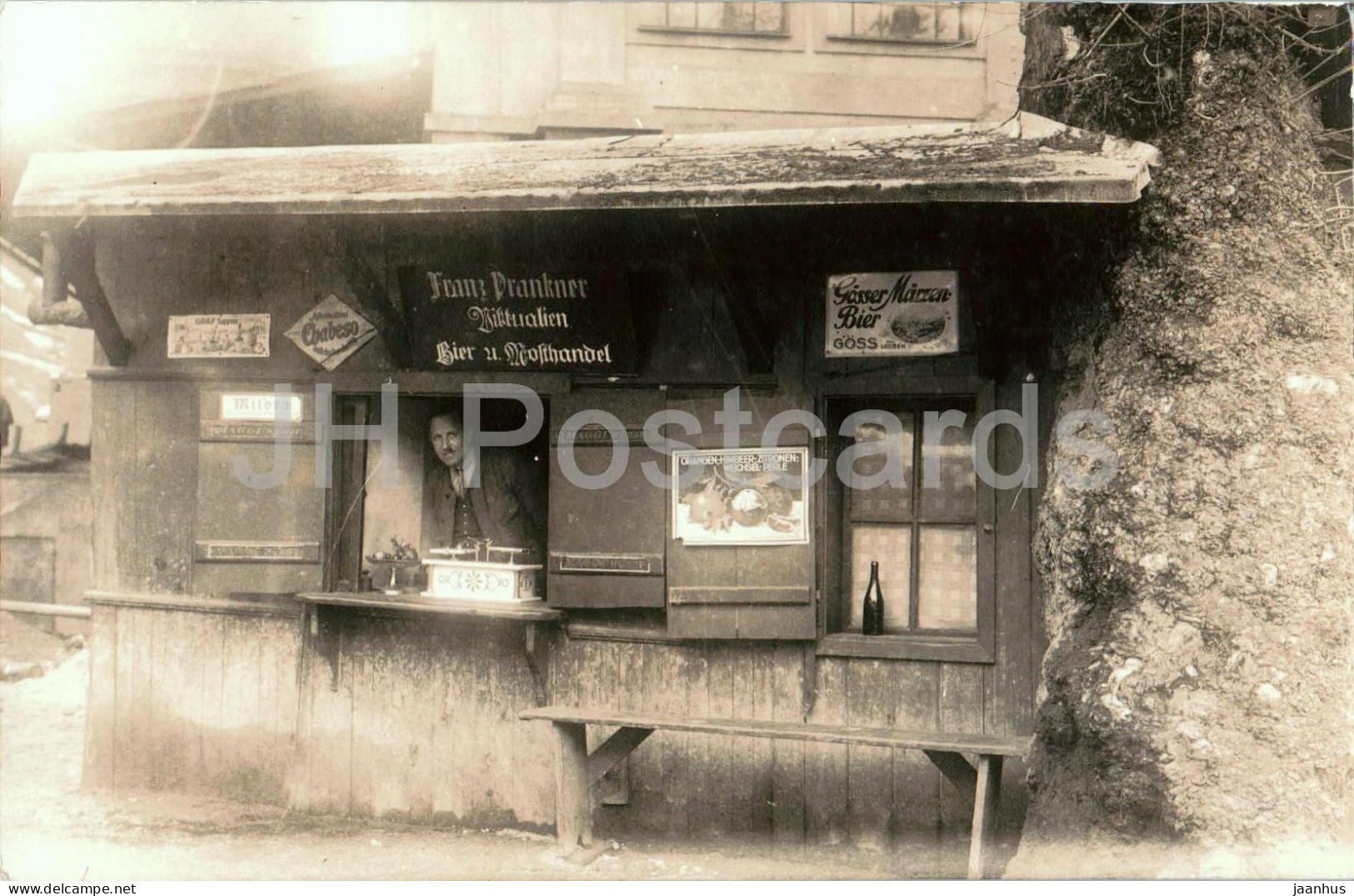 Franz Prankner Viktualien u. Mosthandel - Bier - Chabeso Gossen Marzenbier shop - Kiosk - old postcard - Austria - used - JH Postcards