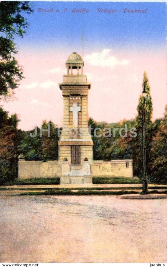 Bruck a.d. Leitha - Krieger Denkmal - Kriegerdenkmal - war memorial - monument - 9437 - old postcard - Austria - unused - JH Postcards