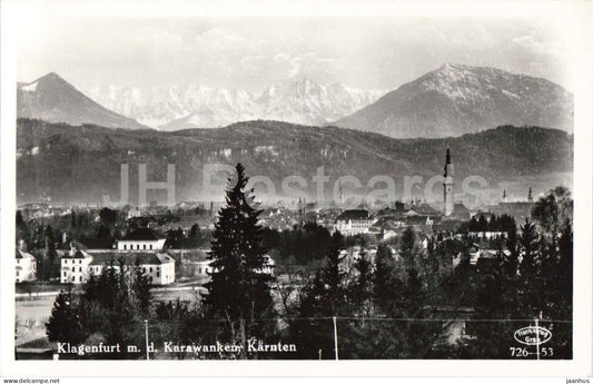 Klagenfurt m. d. Karawanken - Karnten - city panorama - mountains - 726-53 - old postcard - Austria - unused - JH Postcards