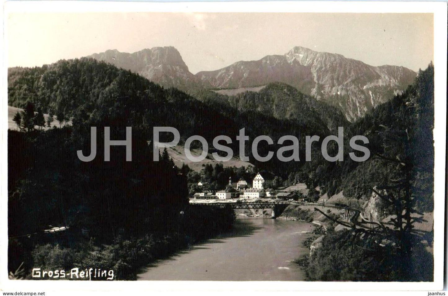 Grossreifling - Gross-Reifling - panorama - photo Hans Keller - old postcard - 1928 - Austria - used - JH Postcards